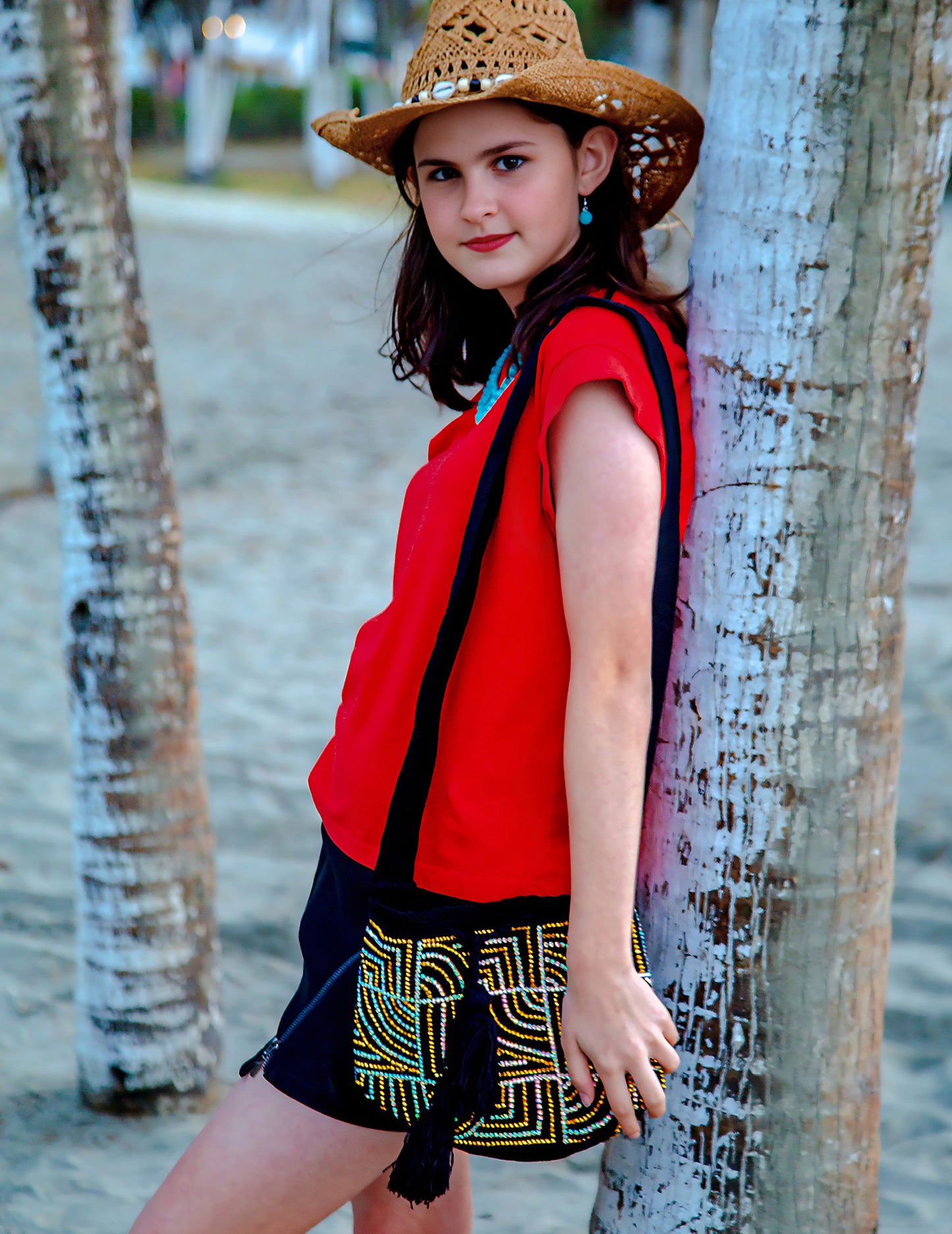 Bolso de hombro Wayuu deslumbrante