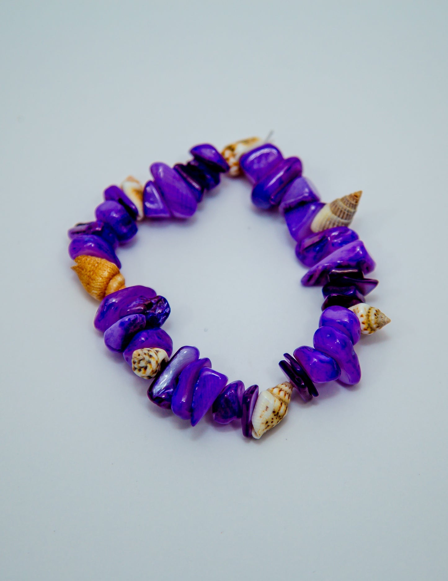 Pulsera de concha y piedra de ensueño de coral