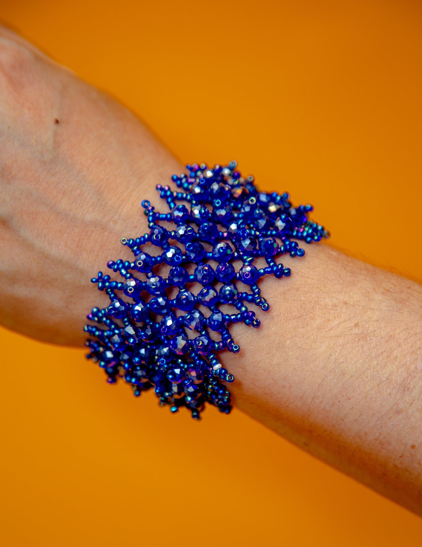 Brazalete de cuentas de encaje de cristal