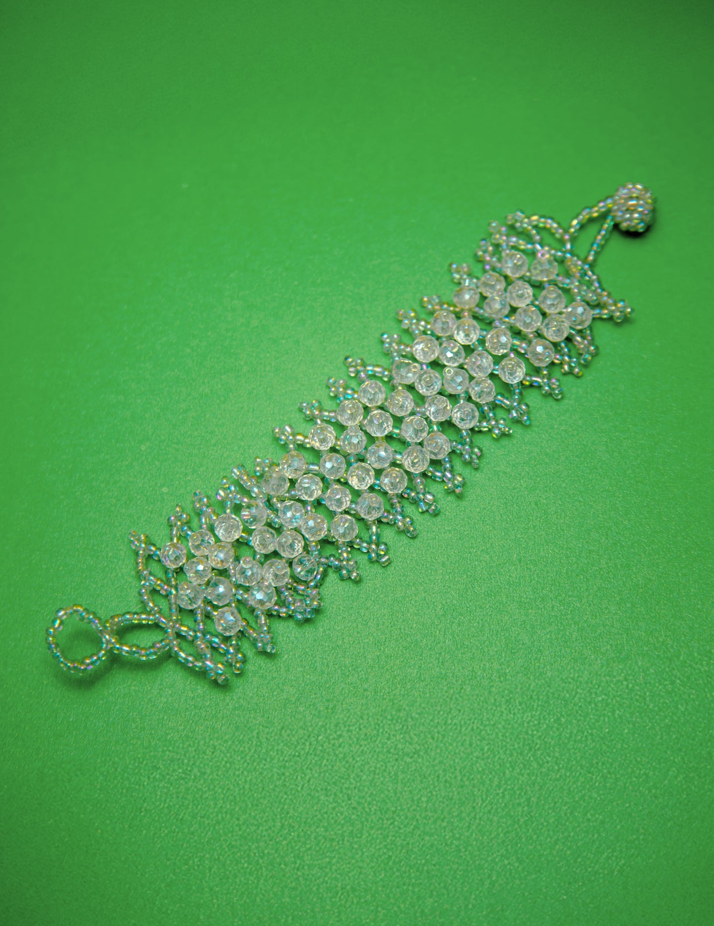 Brazalete de cuentas de encaje de cristal