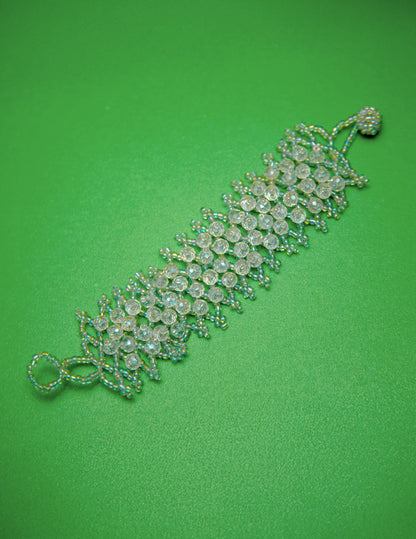 Brazalete de cuentas de encaje de cristal