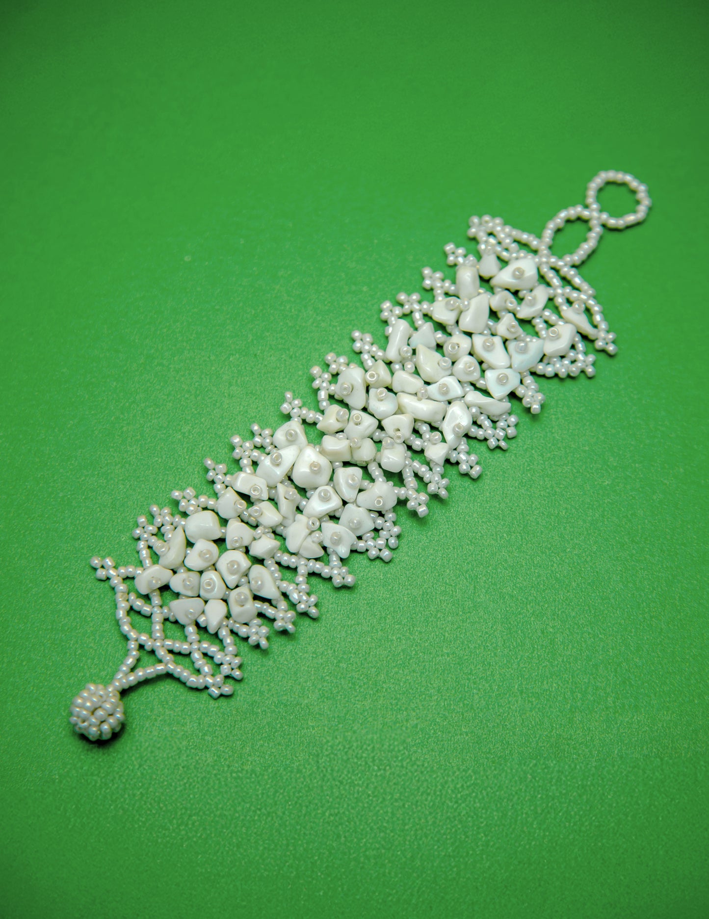 Brazalete de cuentas de encaje de cristal