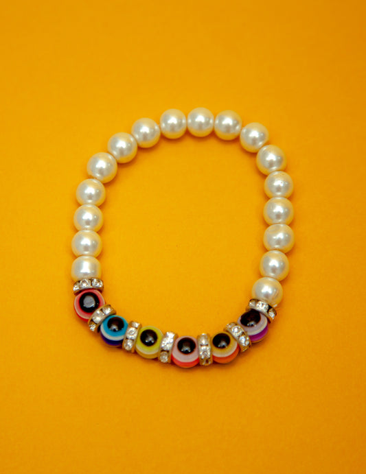 Pulsera de diamantes de imitación y ojos coloridos "Mirada Serena"