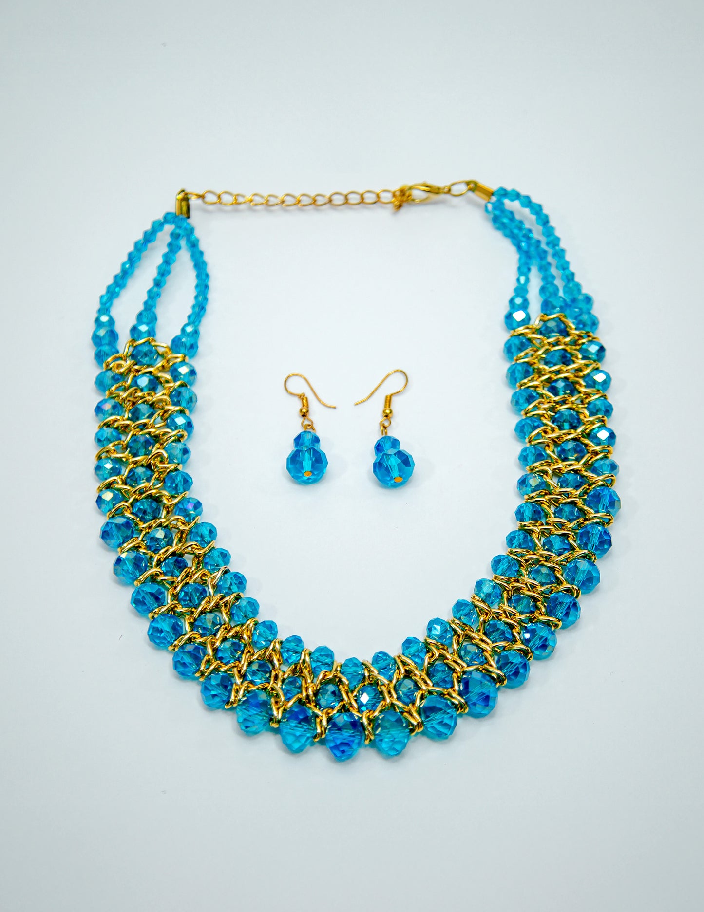 Twilight Crystal Murano Necklace & Earrings Set