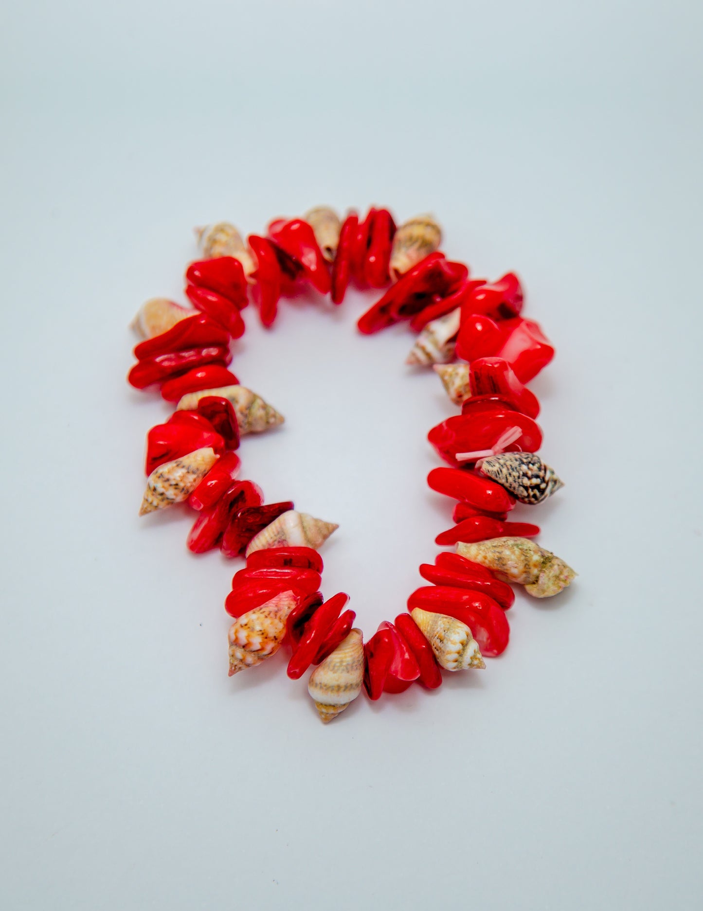 Pulsera de concha y piedra de ensueño de coral